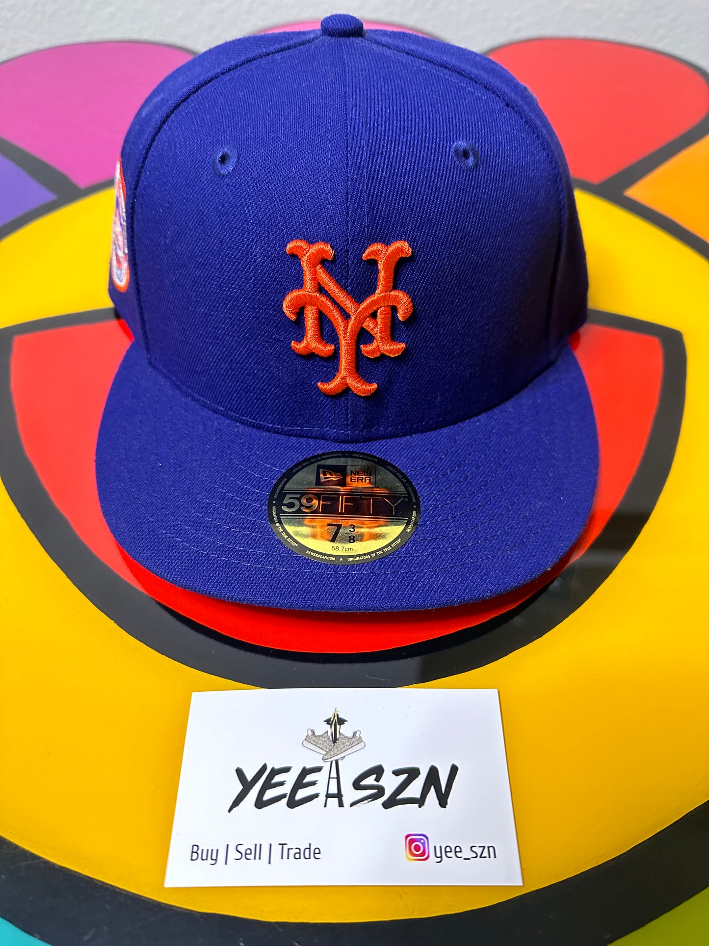 Hatclub Exclusive New Era 59Fifty N.Y. Mets World Series Champions Patch Hat 7 3/8