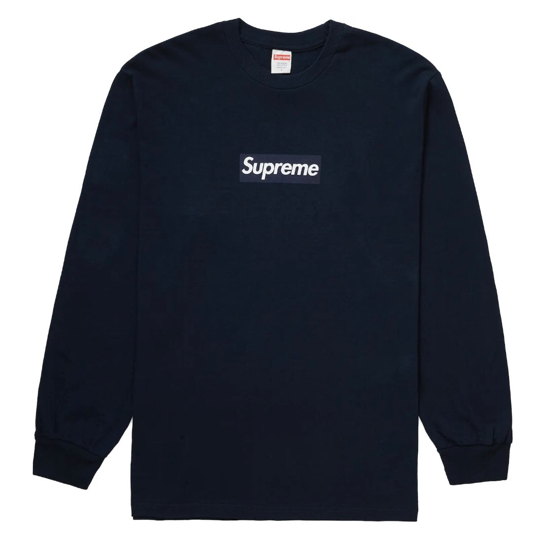 Supreme Box Logo L/S Tee Navy