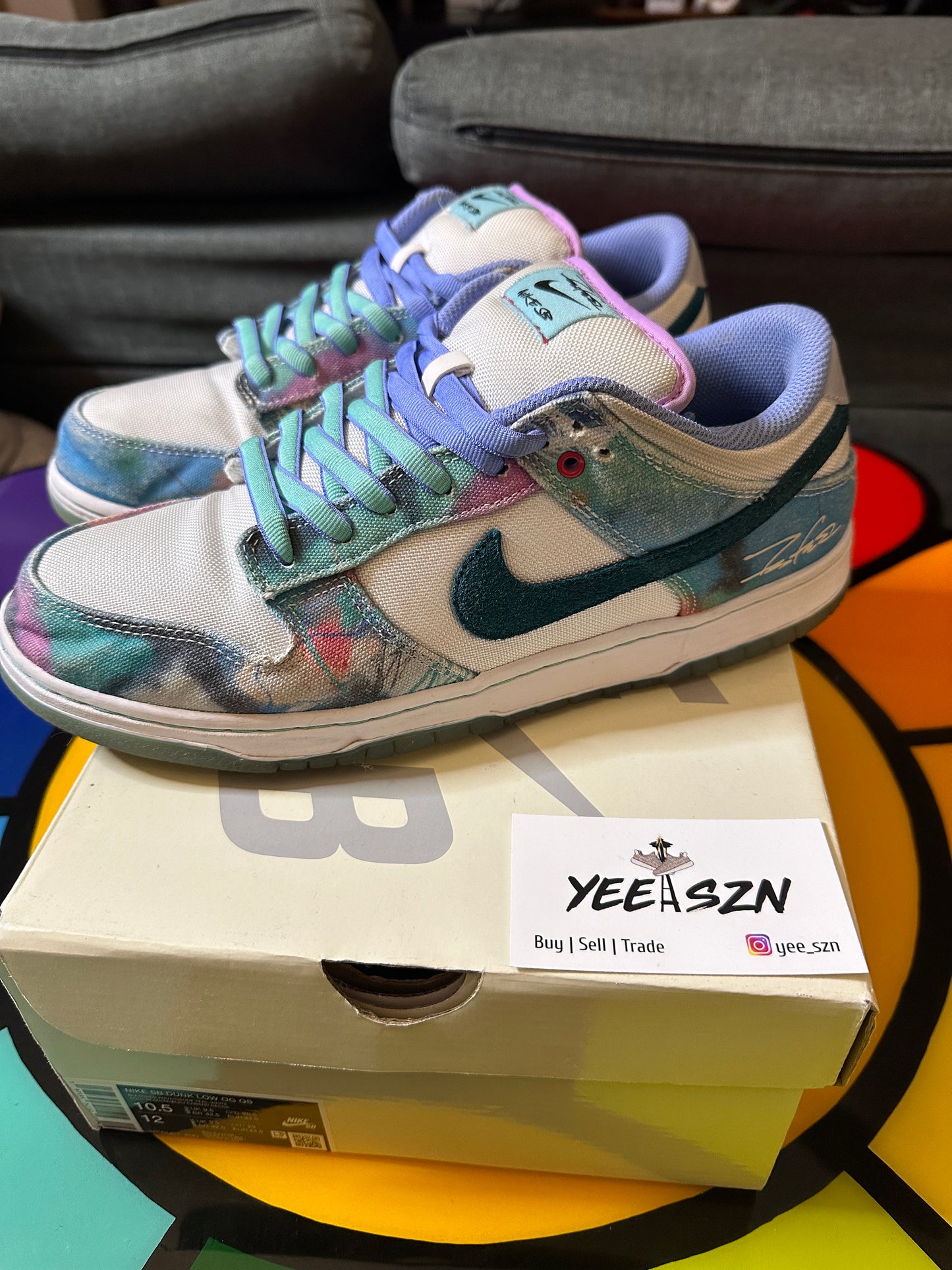 Nike SB Dunk Low Futura Laboratories Bleached Aqua
