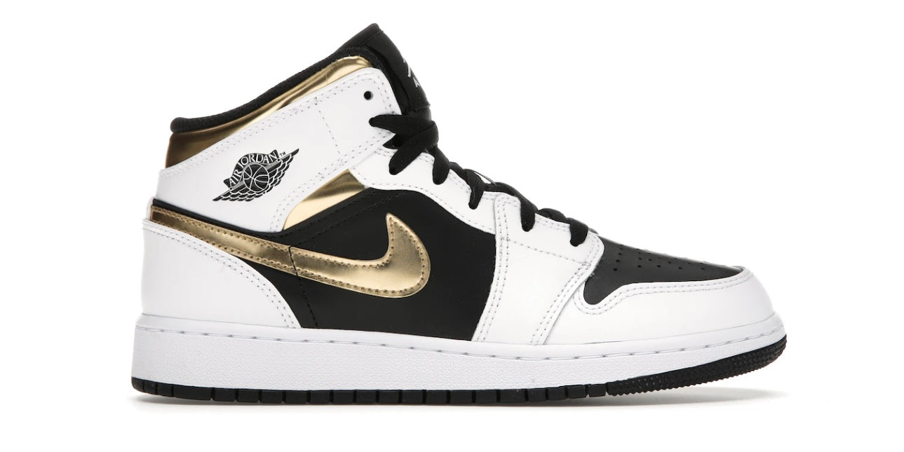 Jordan 1 Mid White Gold Black (GS)