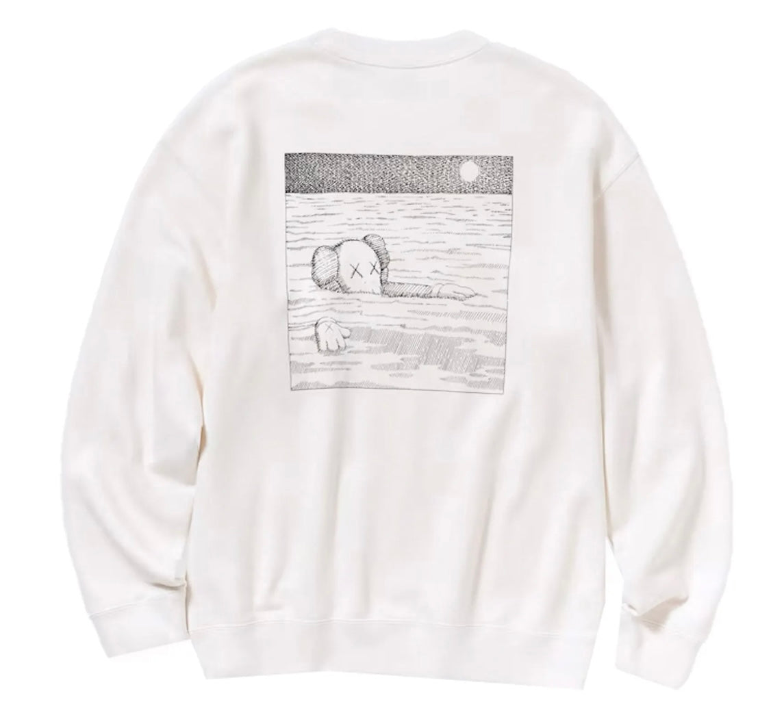 KAWS x Uniqlo Longsleeve Sweatshirt (US Sizing) Off White