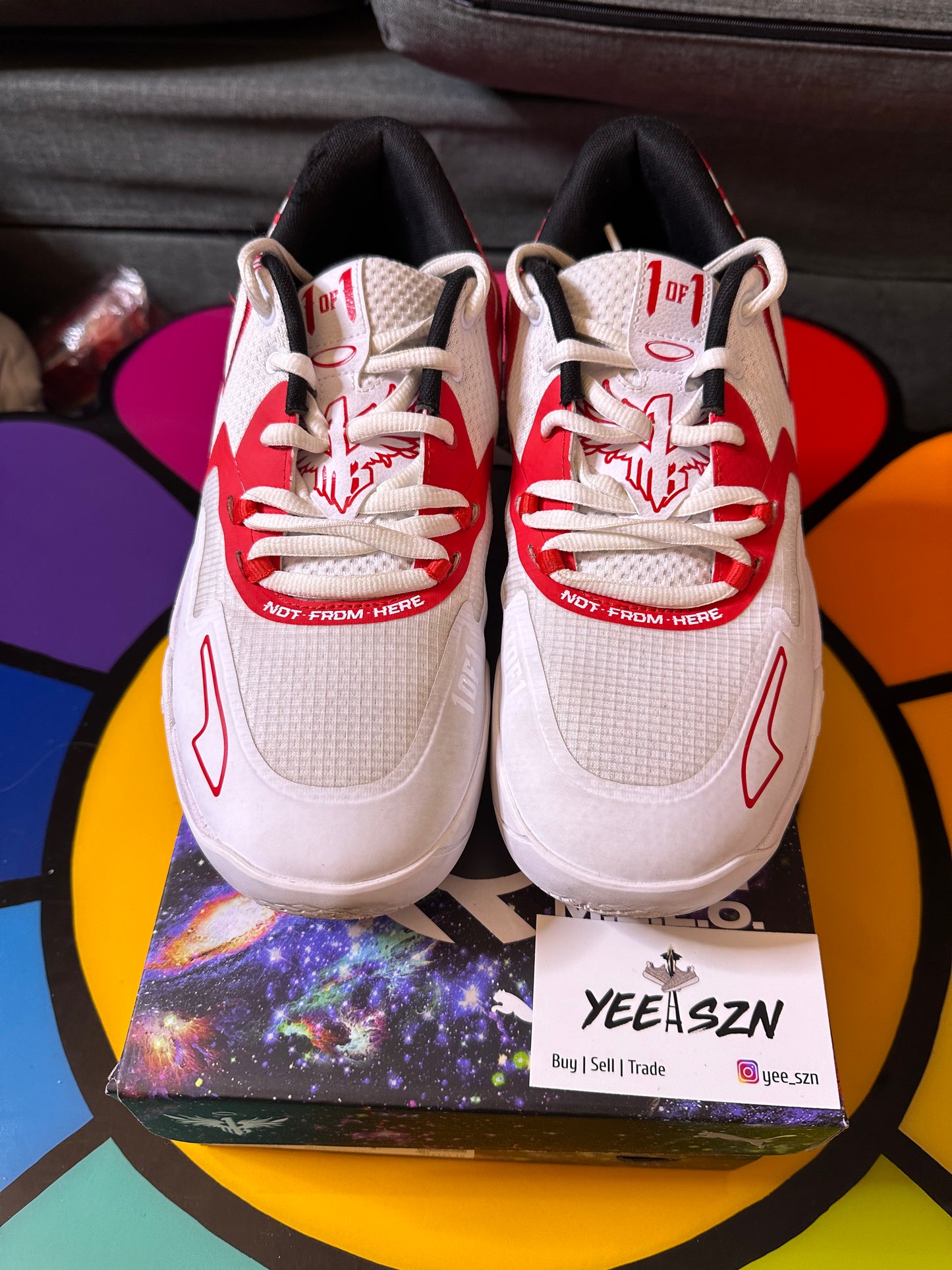 Puma LaMelo Ball MB.01 Lo Team Colors White High Risk Red