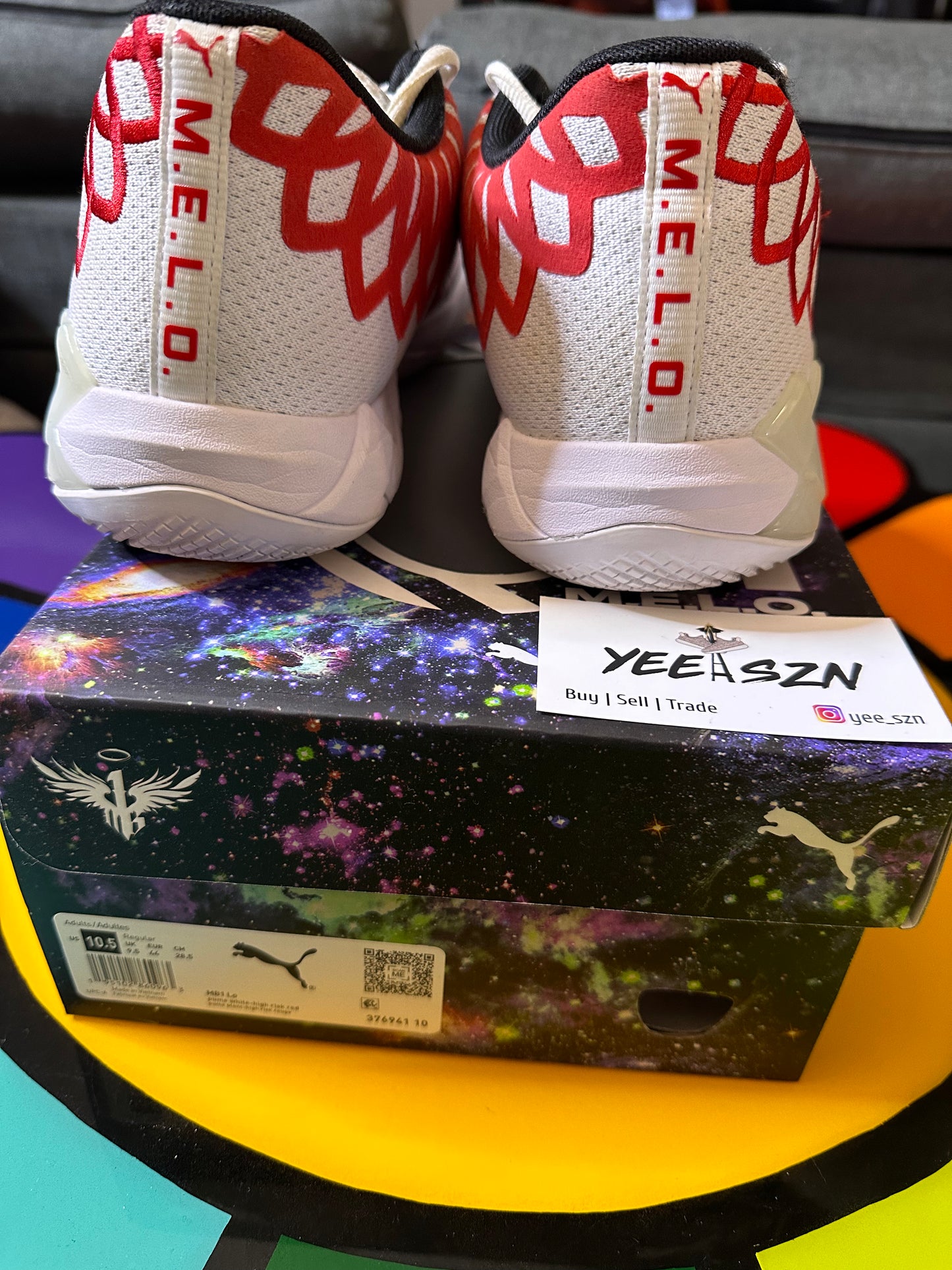 Puma LaMelo Ball MB.01 Lo Team Colors White High Risk Red