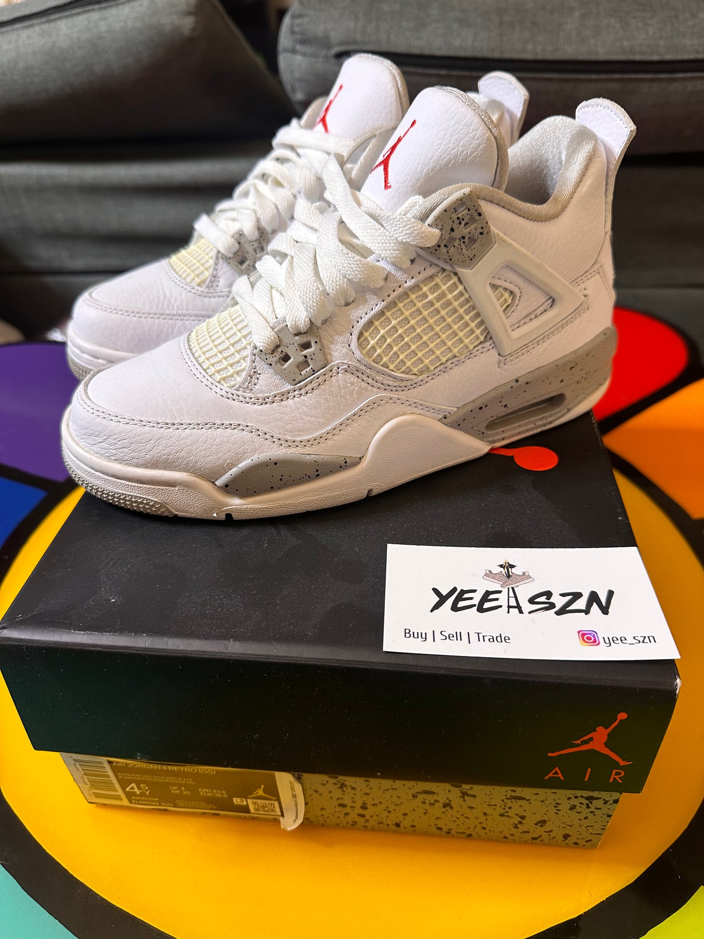 Jordan 4 Retro White Oreo (2021) (GS)