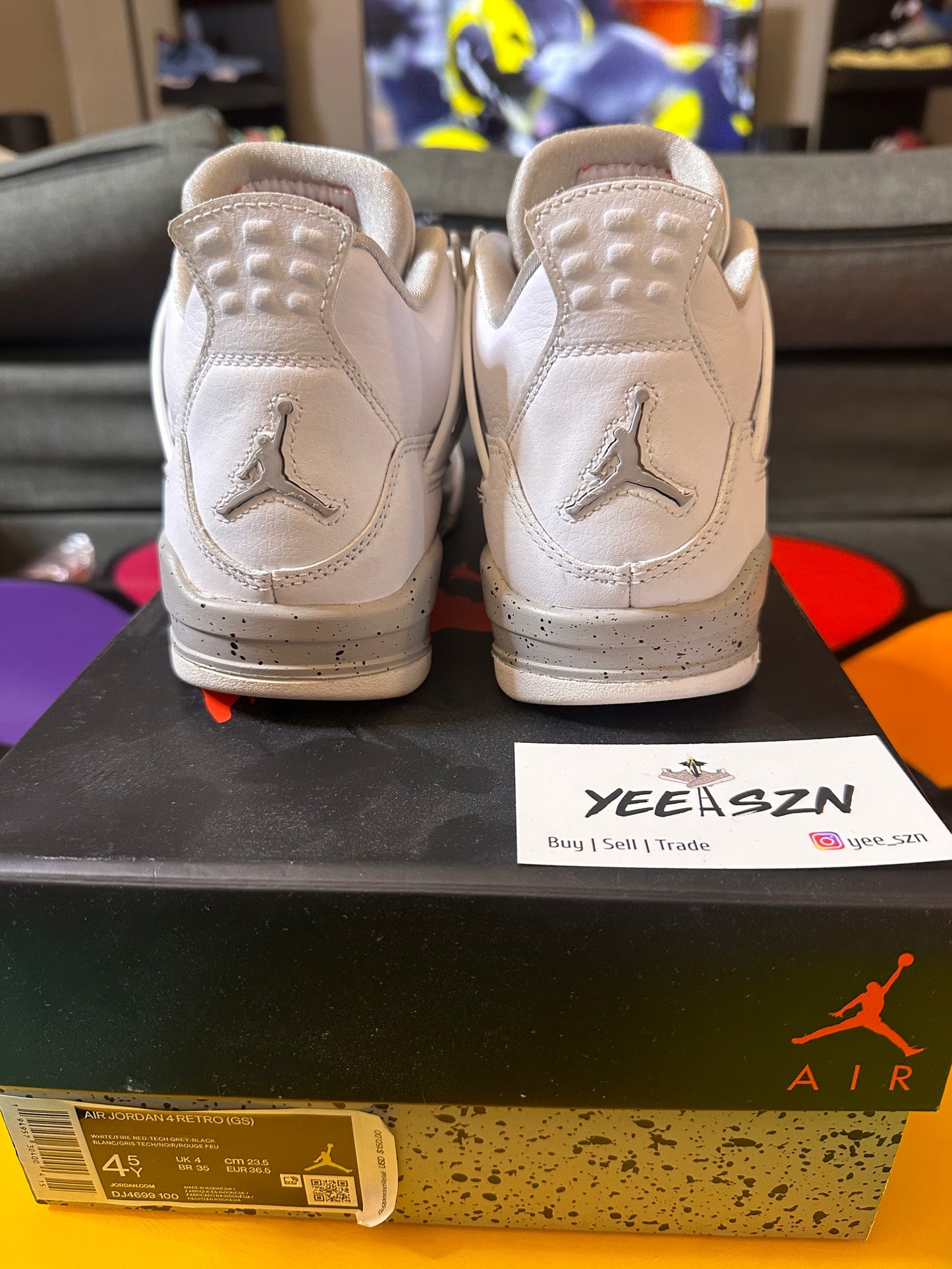 Jordan 4 Retro White Oreo (2021) (GS)
