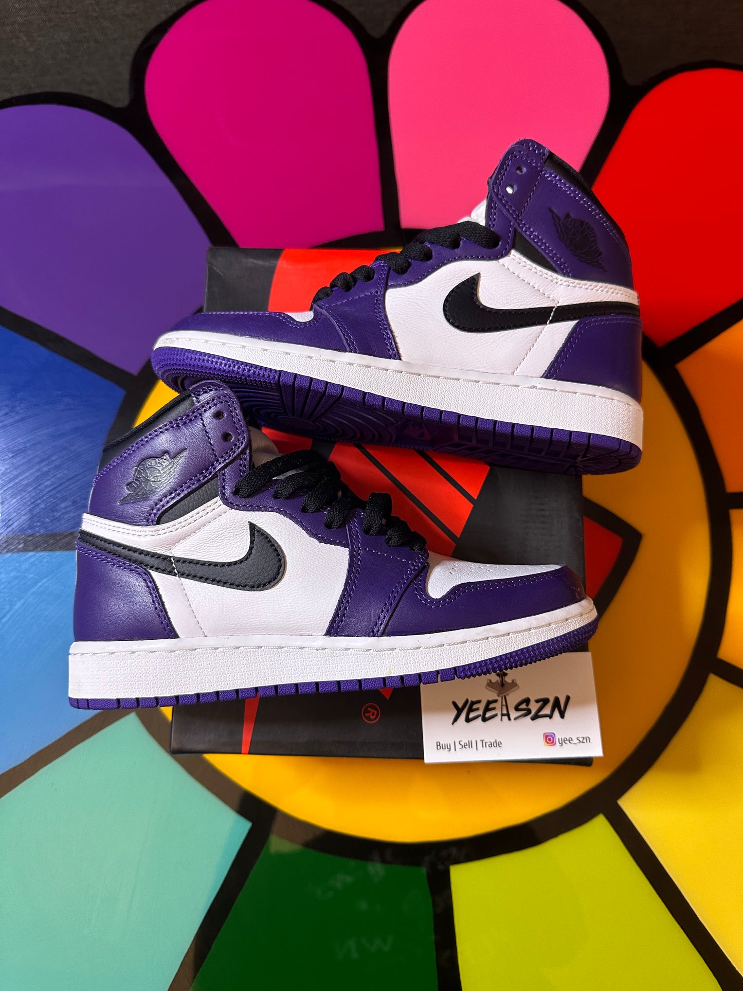 Jordan 1 Retro High Court Purple White (GS)