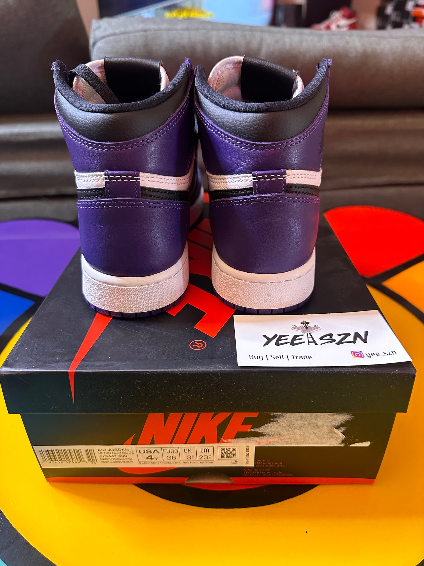 Jordan 1 Retro High Court Purple White (GS)