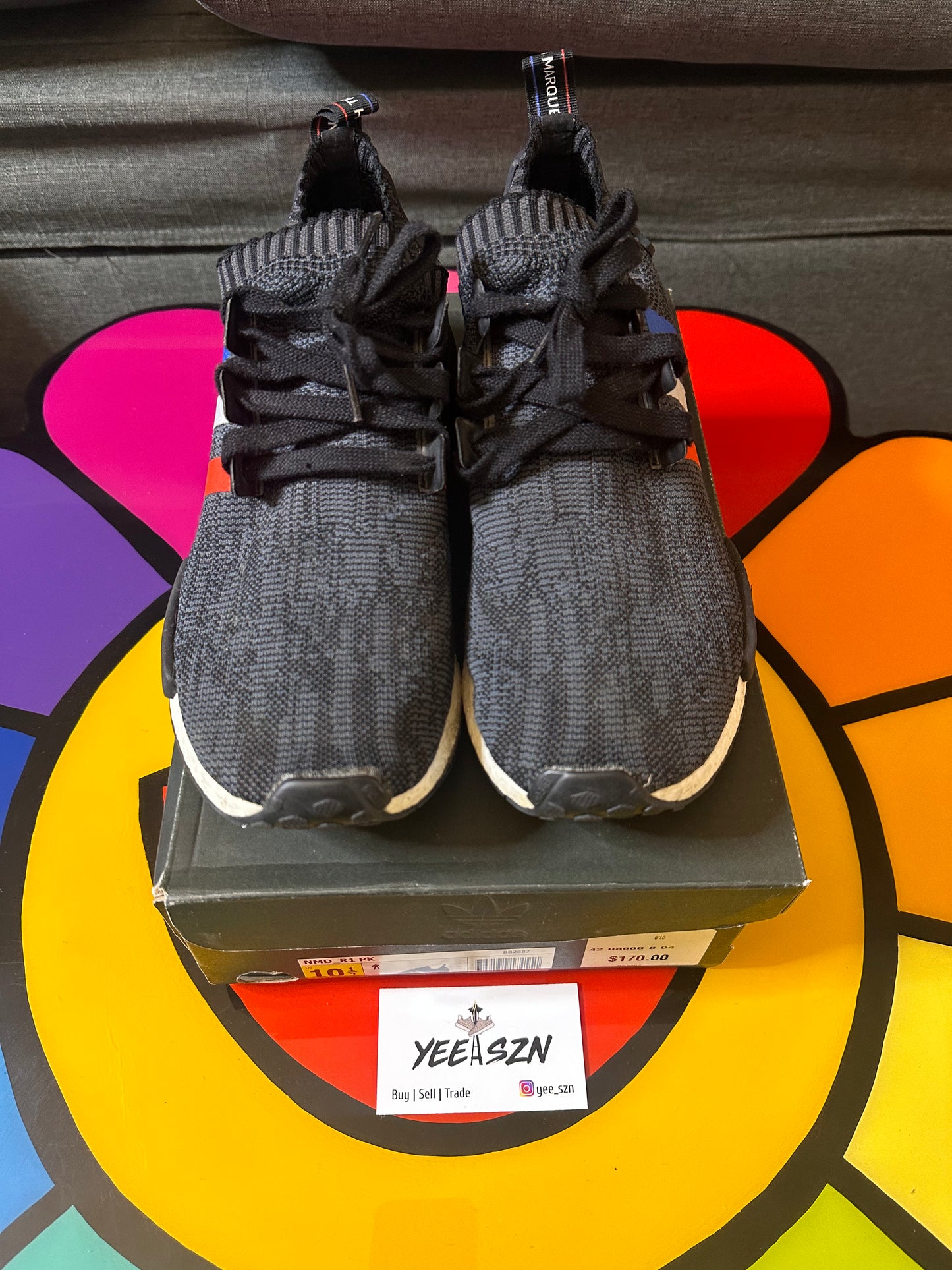 adidas NMD R1 Tri Color Stripes Black