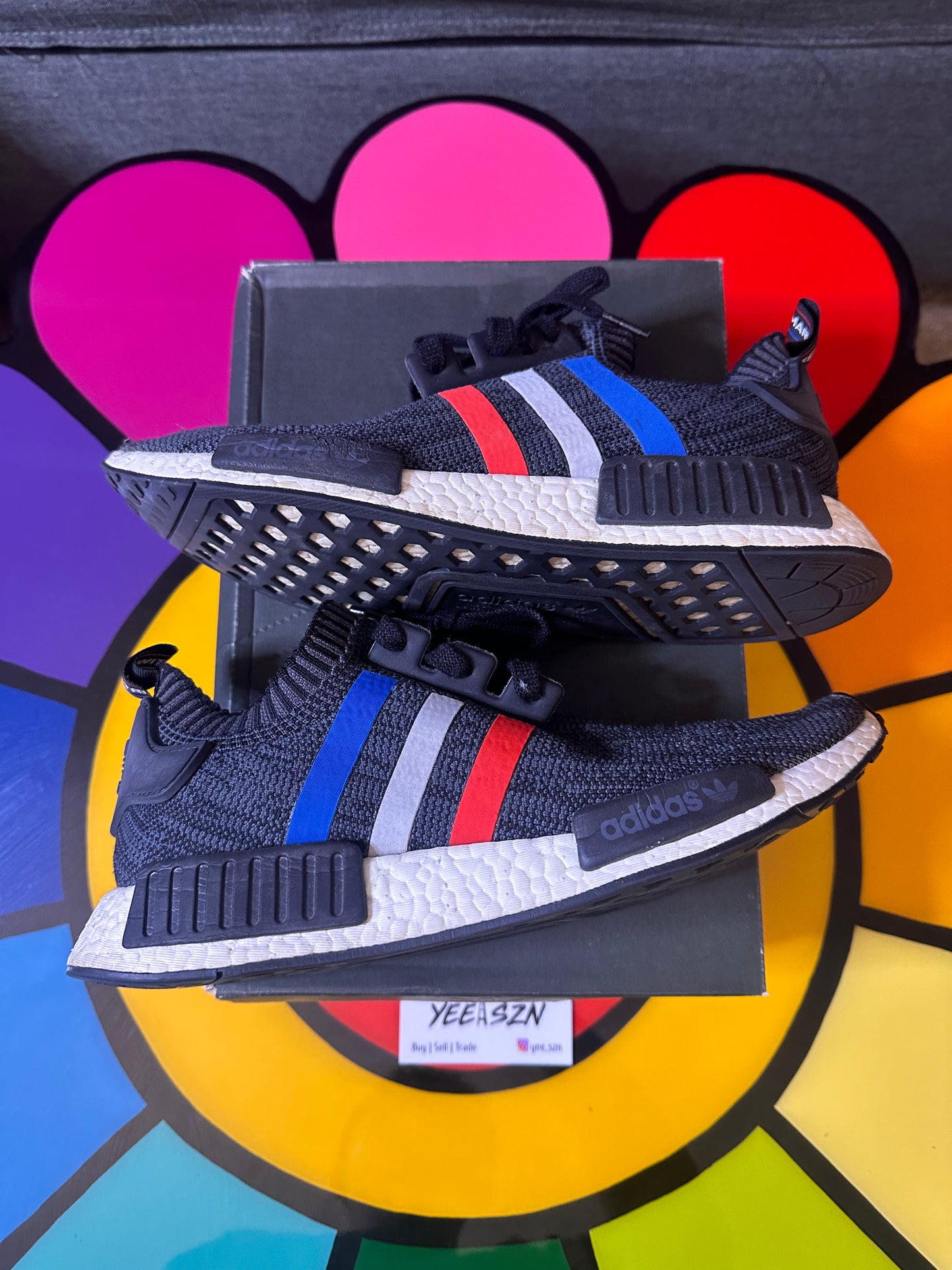 adidas NMD R1 Tri Color Stripes Black