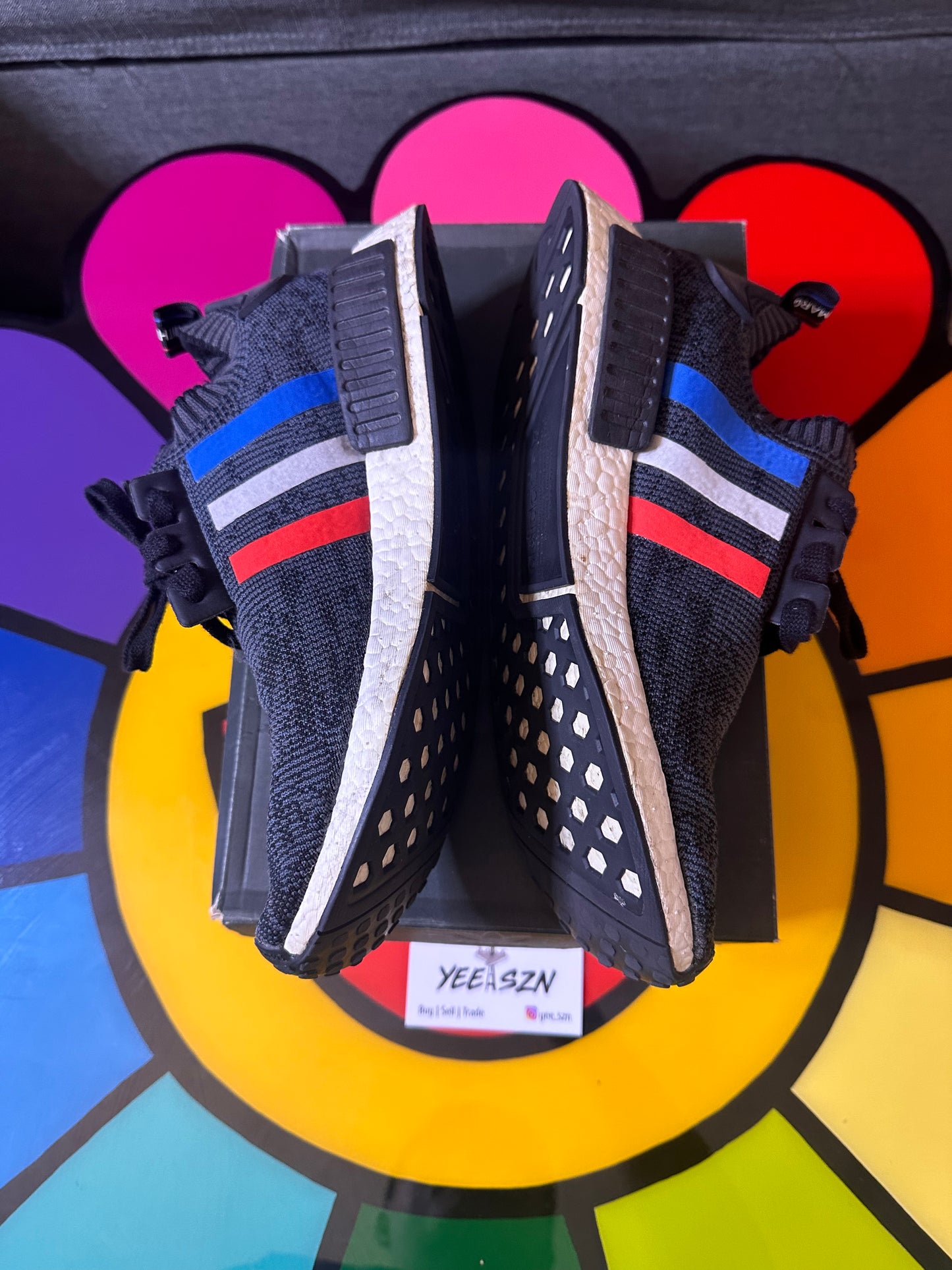 adidas NMD R1 Tri Color Stripes Black