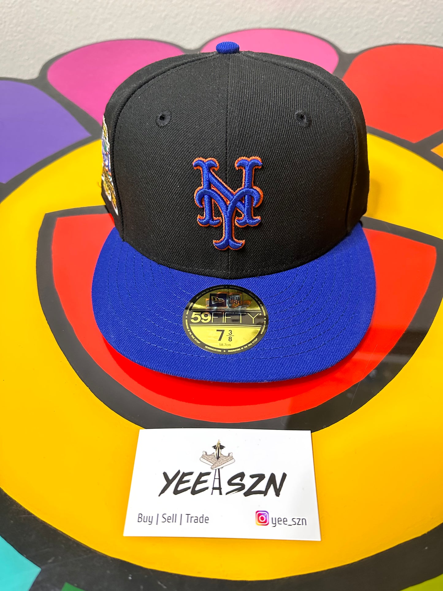 Hatclub Exclusive New Era 59FiftyN.Y. Mets 1996 Anniversary Patch Hat 7 3/8