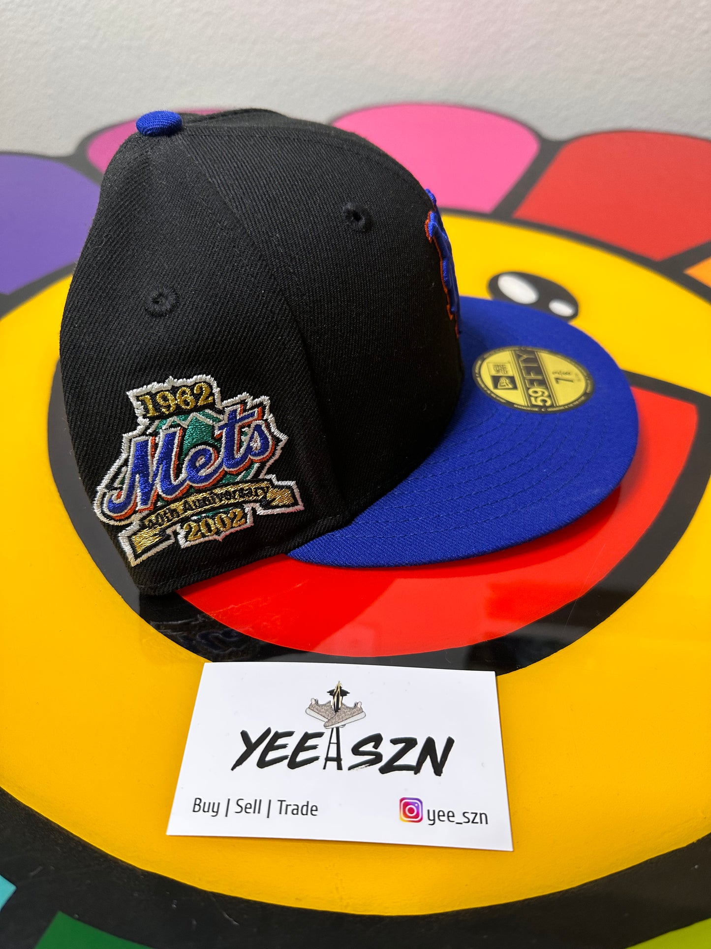 Hatclub Exclusive New Era 59FiftyN.Y. Mets 1996 Anniversary Patch Hat 7 3/8